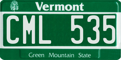 VT license plate CML535