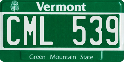 VT license plate CML539