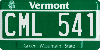 VT license plate CML541