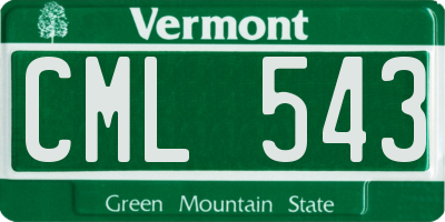 VT license plate CML543