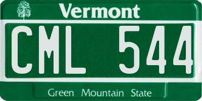 VT license plate CML544