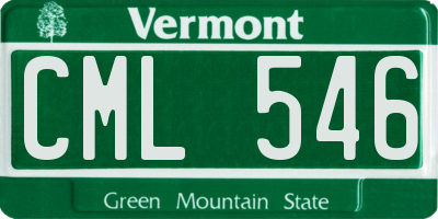 VT license plate CML546