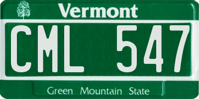VT license plate CML547