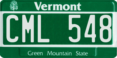 VT license plate CML548