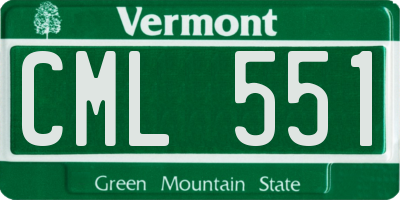 VT license plate CML551