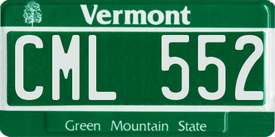 VT license plate CML552