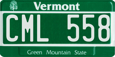 VT license plate CML558