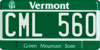 VT license plate CML560