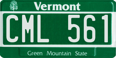 VT license plate CML561