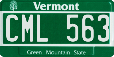 VT license plate CML563