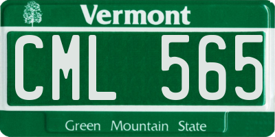 VT license plate CML565