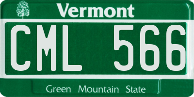 VT license plate CML566