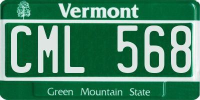 VT license plate CML568