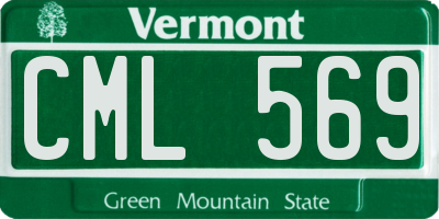 VT license plate CML569