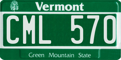 VT license plate CML570