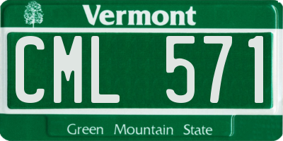 VT license plate CML571