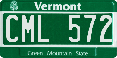 VT license plate CML572