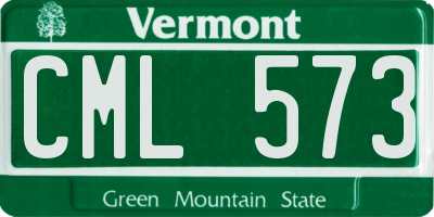 VT license plate CML573