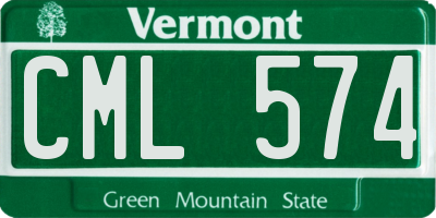 VT license plate CML574