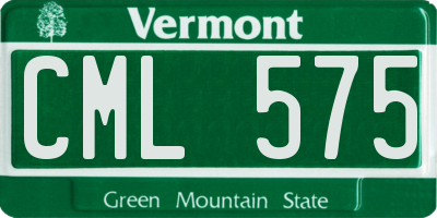VT license plate CML575