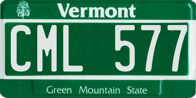 VT license plate CML577