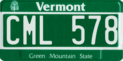 VT license plate CML578