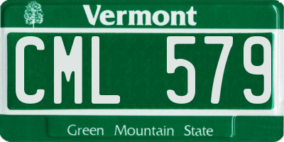 VT license plate CML579