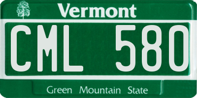VT license plate CML580