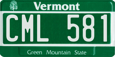 VT license plate CML581