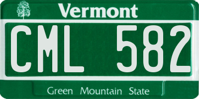 VT license plate CML582