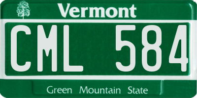 VT license plate CML584