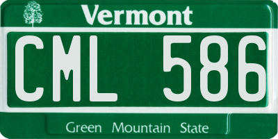 VT license plate CML586