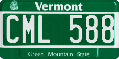 VT license plate CML588