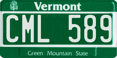 VT license plate CML589