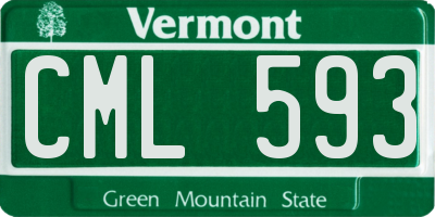 VT license plate CML593