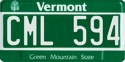 VT license plate CML594