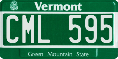 VT license plate CML595