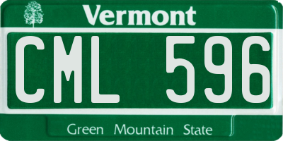 VT license plate CML596