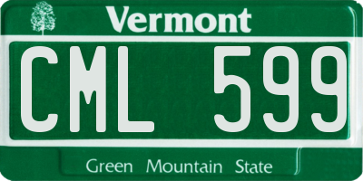 VT license plate CML599