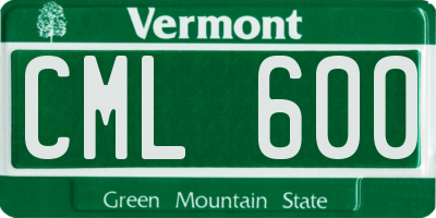 VT license plate CML600