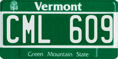 VT license plate CML609