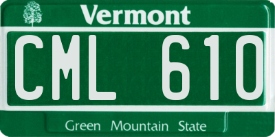 VT license plate CML610