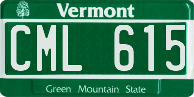 VT license plate CML615