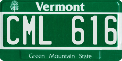 VT license plate CML616