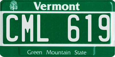VT license plate CML619