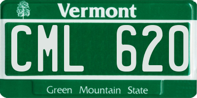 VT license plate CML620
