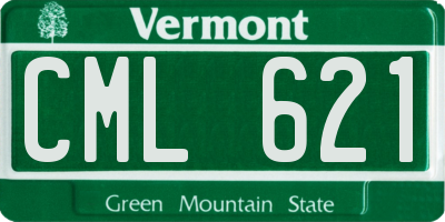 VT license plate CML621