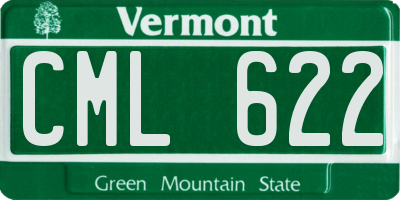 VT license plate CML622