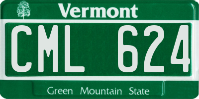 VT license plate CML624