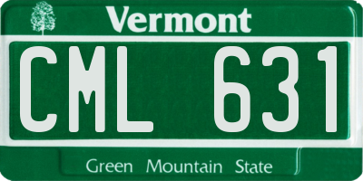 VT license plate CML631
